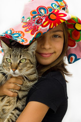 petite star avec son chat