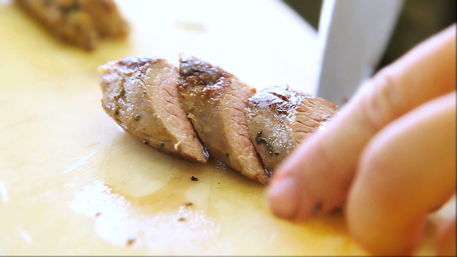Slicing Lambfilets