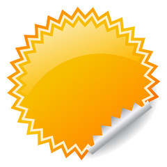 Vector glowing sticker