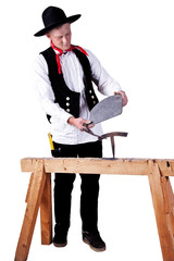 Dachdecker bei der Arbeit 738