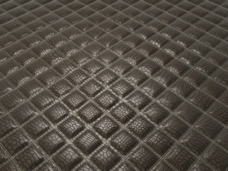 Fototapeta premium Fashion background: Alligator stitched black skin