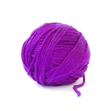 Violet woolen ball