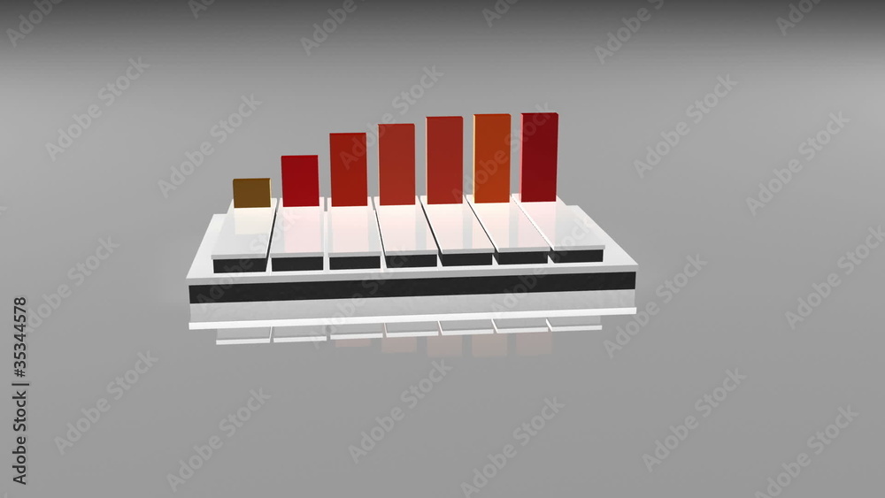 Poster red bar graph appearing