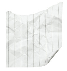 white crumpled  paper with curled edge