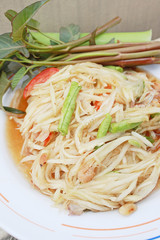 Green papaya salad,Thailand