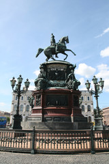 Fototapeta premium Monument of Nikolay I in Saint-Petersburg Russia
