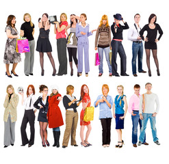Obraz premium Group Portrait Isolated