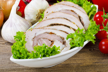 fleisch rouladen mit Chili und Tomaten