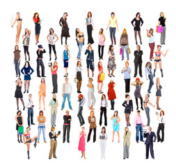 Fototapeta premium Diversity Multitude Big Crowd