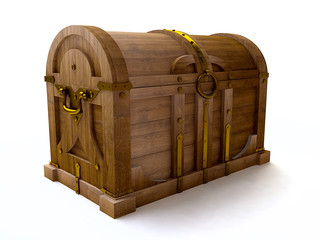 Old Wooden Chest in 3D