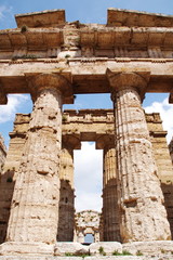 Ancient greek temple in Paestum, Italy