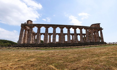 Ancient greek temple in Paestum, Italy