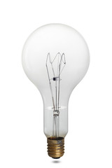 small light bulb on a white background