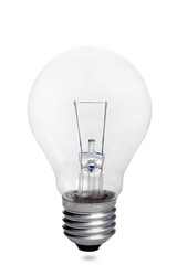 small light bulb on a white background