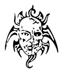 Skull hand draw