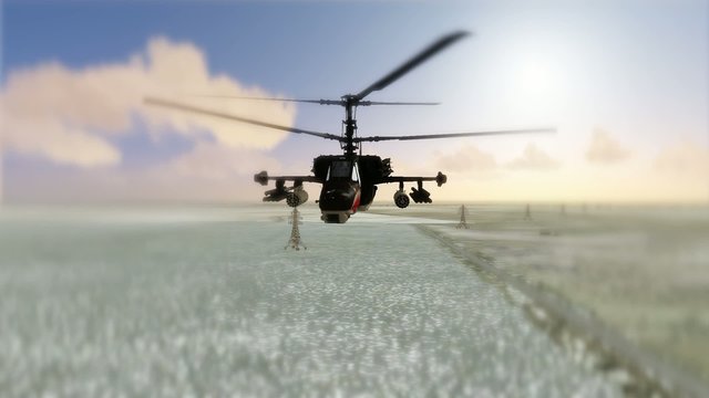 Hélicoptère en patrouille