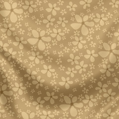 Elegantly flowing satin fabric with little flowers