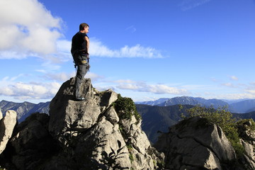 Kletterer auf Felsen