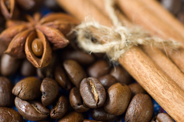 coffee beans and spices