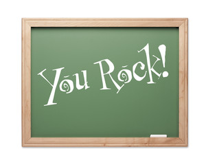 Fototapeta premium You Rock! Green Chalk Board Kudos Series