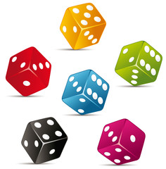 Colorful dice set