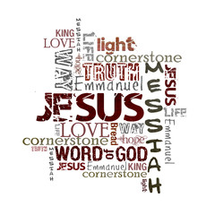 Obraz premium Religious Words isolated on white