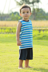 Full length portrait of a little boy