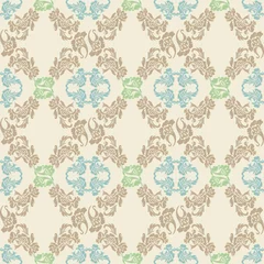 Foto op Canvas Vector. Seamless floral pattern, background © ecelop