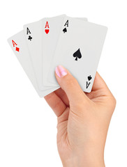 Playing cards in hand - 35368397
