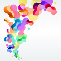 Modern white background with bright abstract shapes