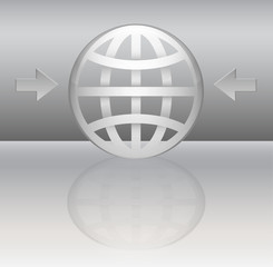 Glossy planet symbol