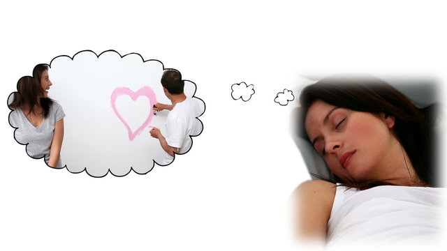 Woman dreaming spending time with her fiance