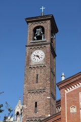 Fototapeta premium Belfry of Saint Eufemia church, Milan