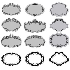Set of ornate vector frames