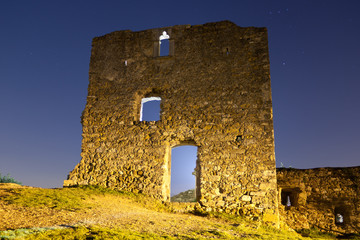 Ruins at night