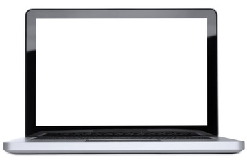 Modern laptop isolated with clipping path