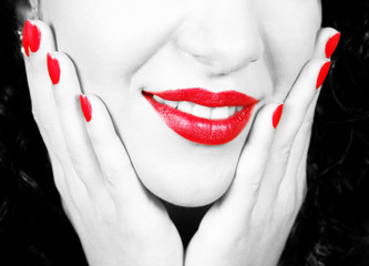 Obraz premium Nails and lips
