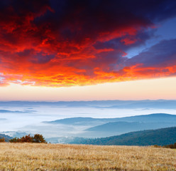 morning in mountains