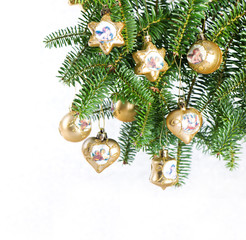 christmas tree decoration. vinrage balls