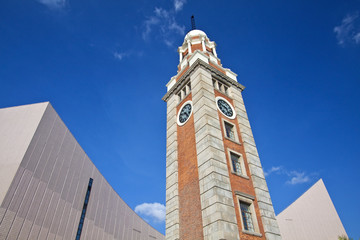 Fototapeta premium Clock tower in Hong Kong, it is one of the landmark in Tsim Sha