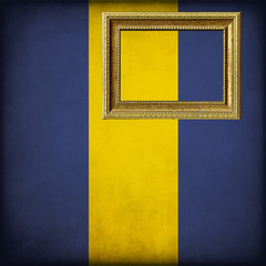 Bandiera delle Barbados con cornice personalizzabile
