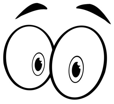 Outlined Cartoon Funny Eyes