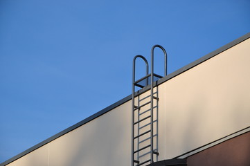 Close-up ladder to roof