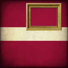 Bandiera della Lettonia con cornice personalizzabile