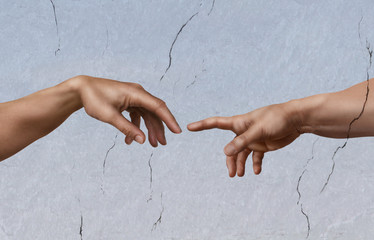 Michelangelo: die Erschaffung Adams