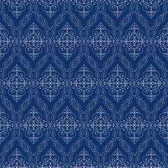 seamless abstract cyan orient pattern