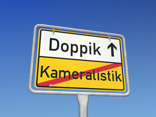 Schild Kameralistik Doppik