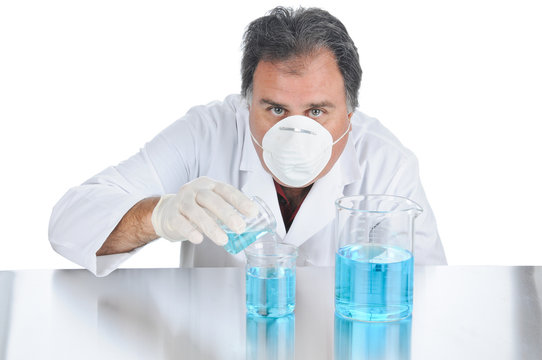 Lab Technician Experimenting