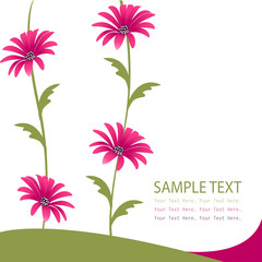 Obraz premium floral card, fabric texture