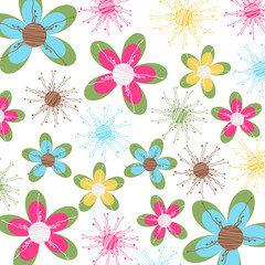 floral card, fabric texture